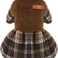 Plaid Dog Sweater Dress for Small Dogs – Warm Winter Outfit for Girl & Boy Puppies