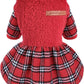 Plaid Dog Sweater Dress for Small Dogs – Warm Winter Outfit for Girl & Boy Puppies