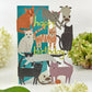 Playful Cats Lasercut  Birthday Card