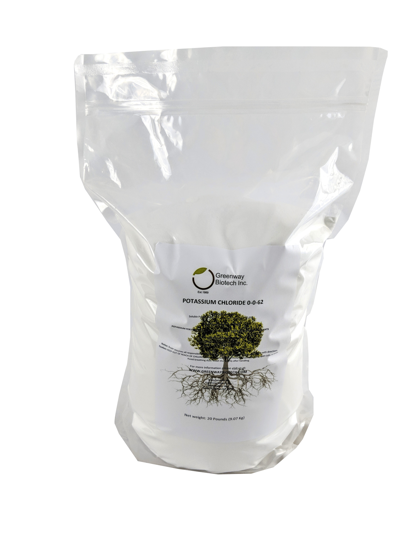 Potassium Chloride (Muriate of Potash) 0-0-62