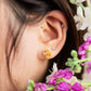 Tri Leaf Stud Earrings