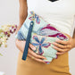 Enchanting Azure Embroidered Mini Pouch