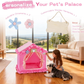 Princess Pet Tent Cat Dog Bed Washable Cozy Indoor Pet House Small Medium Pets
