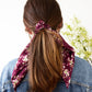 Purple Satin Scarf Scrunchie