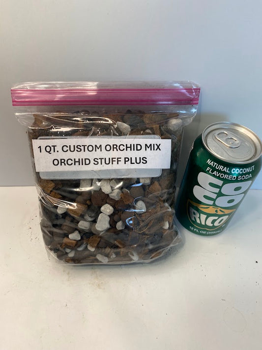 Natural Orchid Medium - Coconut husks,perlite,charcoal,and clay pellets 1 quart bag. The best medium for orchids! Drains great!