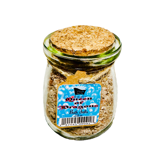 Queen of Dragons Natural Bath Salts with Kaolin Clay Avocado Oil & Sea Salt  Dragons Blood Type | 3.5 oz