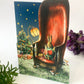 Rabbit Storytime Lasercut Christmas Card