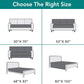 Waterproof Pet Couch Cover Reversible Furniture Protector for Dogs & Cats