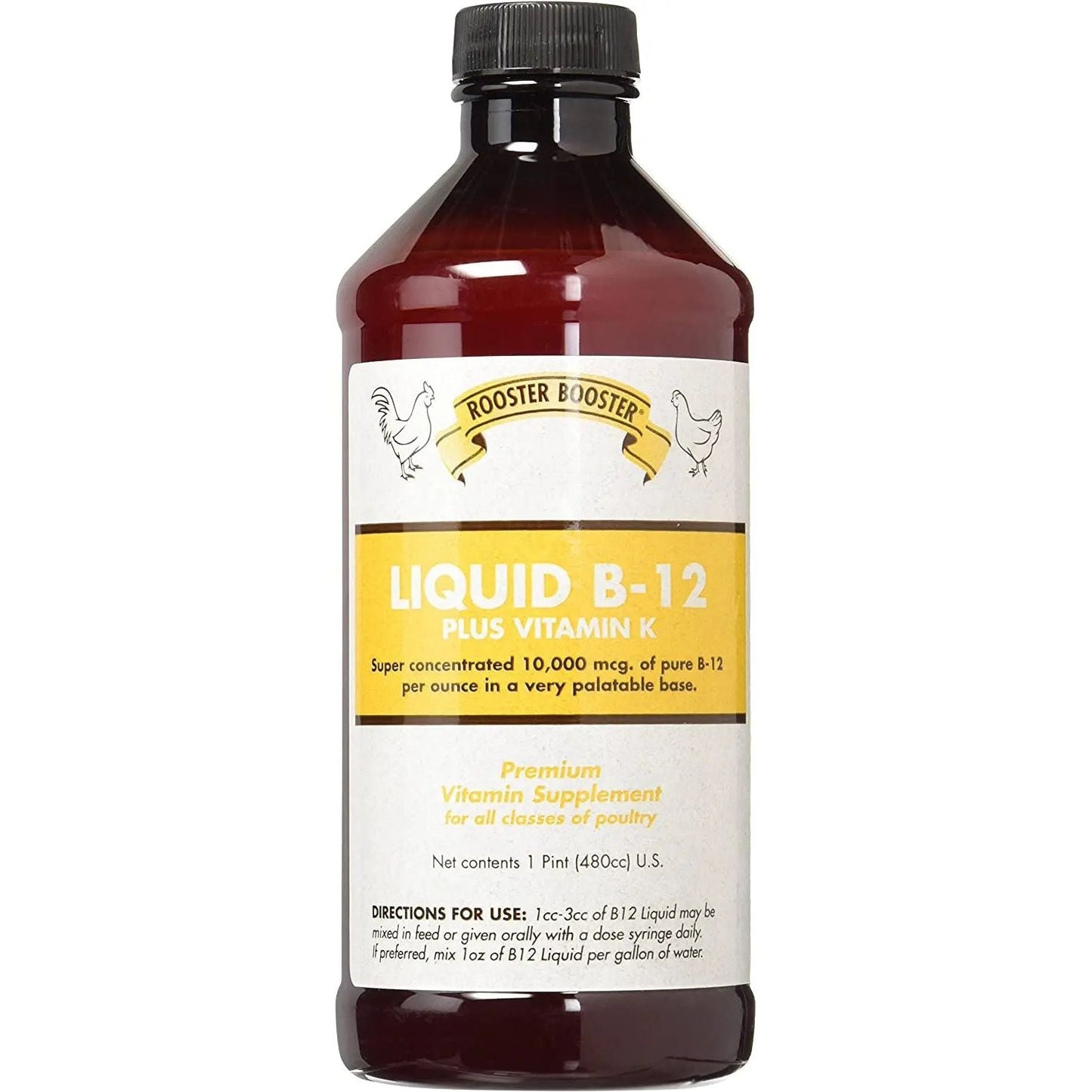 Rooster Booster Liquid B-12 Plus Vitamin K for All Poultry Supplement 16 oz.