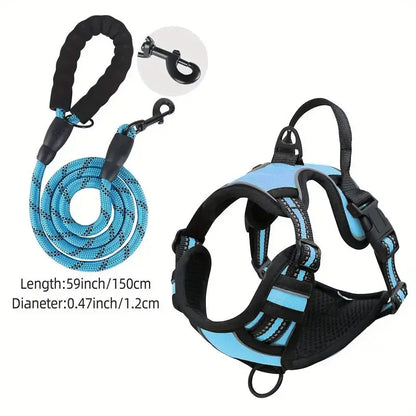 Service Dog Harness Front Clip Heavy Duty Reflective Easy Control Handle for Large Dog Walking?Easy to Control for Small Medium