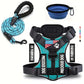 Service Dog Harness & Leash Set with 1pc Folding Bowl Reflective Adjustable Dog Vest Harness Soft Oxford Pet Harness For Small M