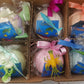 GIFT Set with SEA CREATURES - Bath Bombs with toys inside - 6 Large 5 oz, colorful, moisturizing