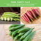 Okra Seed Collection – Red Burgundy, Clemson Spineless, and Emerald for Heat-Loving, High-Yield Summer Harvests