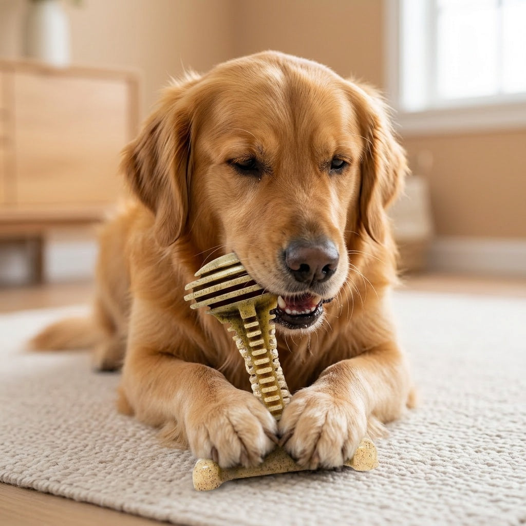 Honey Bone Dental Tower - Juguete masticable de nailon duradero para perros XL | Fabricado en EE. UU.