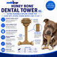 Honey Bone Dental Tower - Juguete masticable de nailon duradero para perros XL | Fabricado en EE. UU.