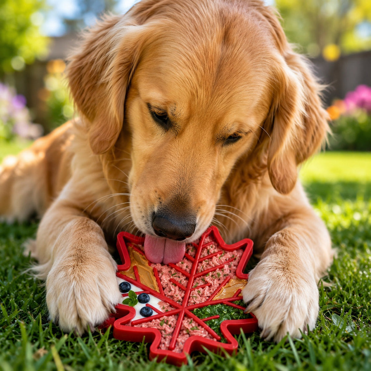 Juguete masticable de nailon para perros con forma de hoja de arce canadiense - Duradero y fabricado en EE. UU.