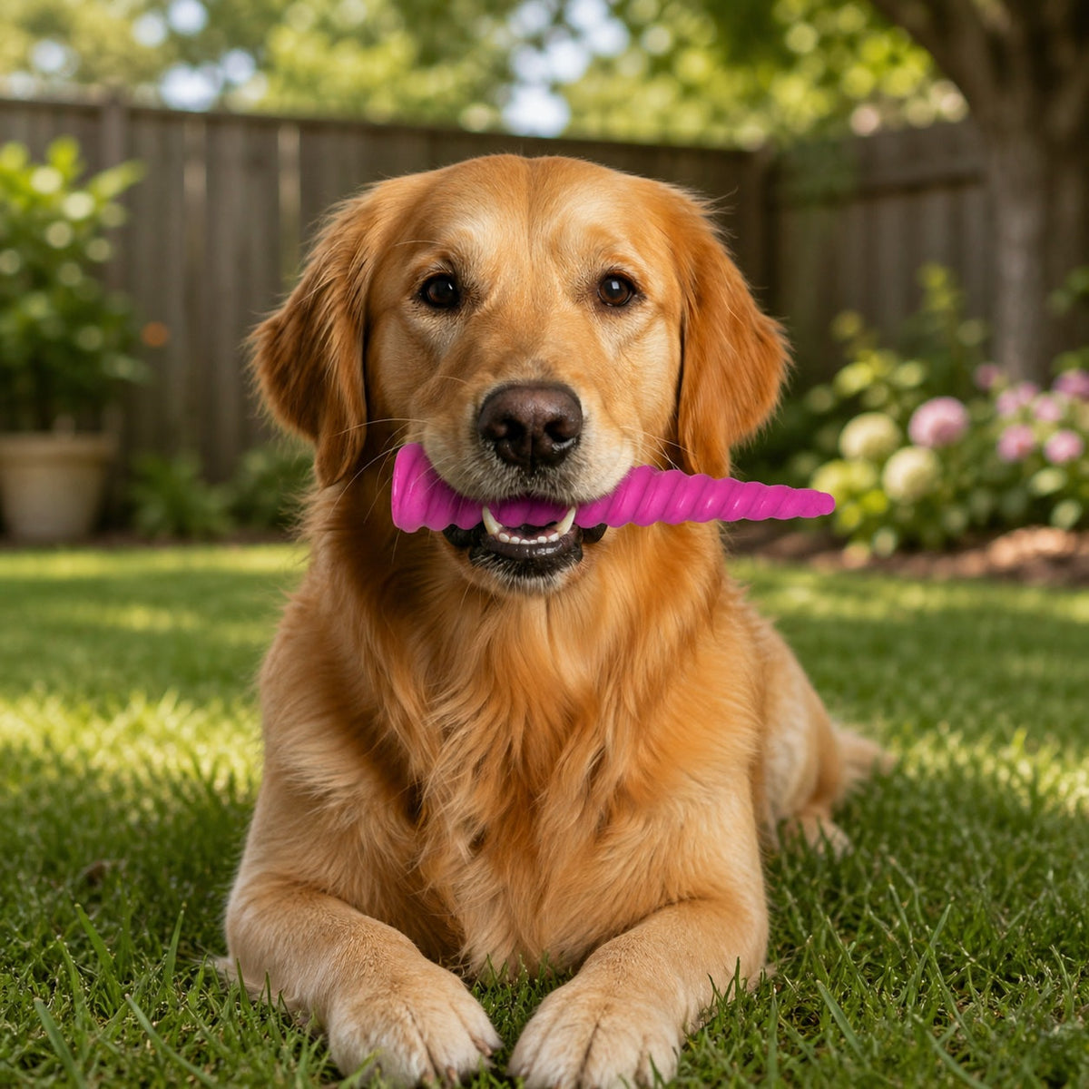 Juguete masticable de nailon para perros con forma de cuerno de unicornio | Duradero para masticadores agresivos | SodaPup