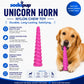 Juguete masticable de nailon para perros con forma de cuerno de unicornio | Duradero para masticadores agresivos | SodaPup