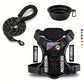 Service Dog Harness & Leash Set with 1pc Folding Bowl Reflective Adjustable Dog Vest Harness Soft Oxford Pet Harness For Small M