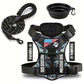 Service Dog Harness & Leash Set with 1pc Folding Bowl Reflective Adjustable Dog Vest Harness Soft Oxford Pet Harness For Small M