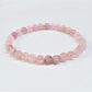 Pulsera de cuentas redondas de cuarzo fresa - Magnetismo de alma gemela