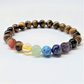 Tiger Eye Chakra Round Bead Bracelet - Balanced Power