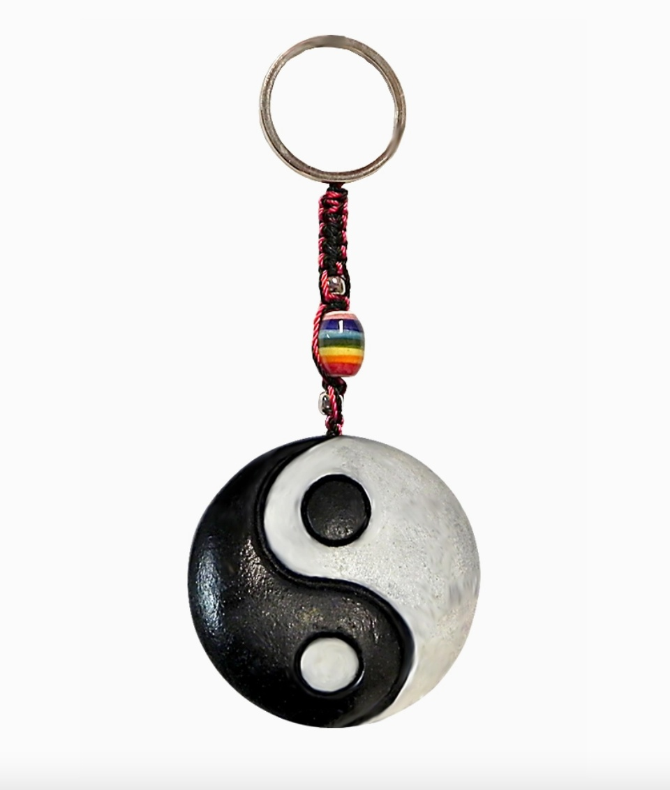 Llavero de Yin Yang hecho a mano