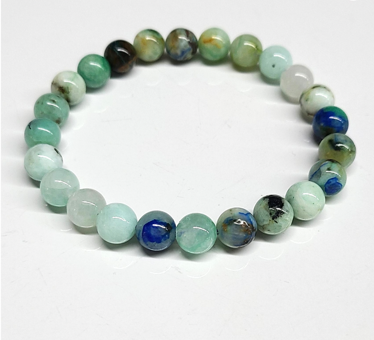 Azurite Round Bead Bracelet  8mm - Inner Awareness