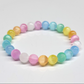 Pulsera de cuentas redondas de selenita arcoíris de 8 mm - Alineación emocional