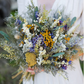 Dried Flower Bouquet with Eucalyptus, Yarrow and Lavender Dried Bridal bouquet
