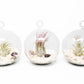 Set of 3 Beachy Globe Terrariums with White Sand