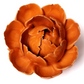 Ceramic Small Orange Peony Flower