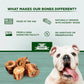 Smoked Beef Dog Bones 1.5" 4 Pack Natural Hickory Smoked Chews, natural