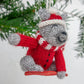 Softie Snowboarding Dog Ornament