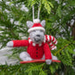 Softie Snowboarding Dog Ornament