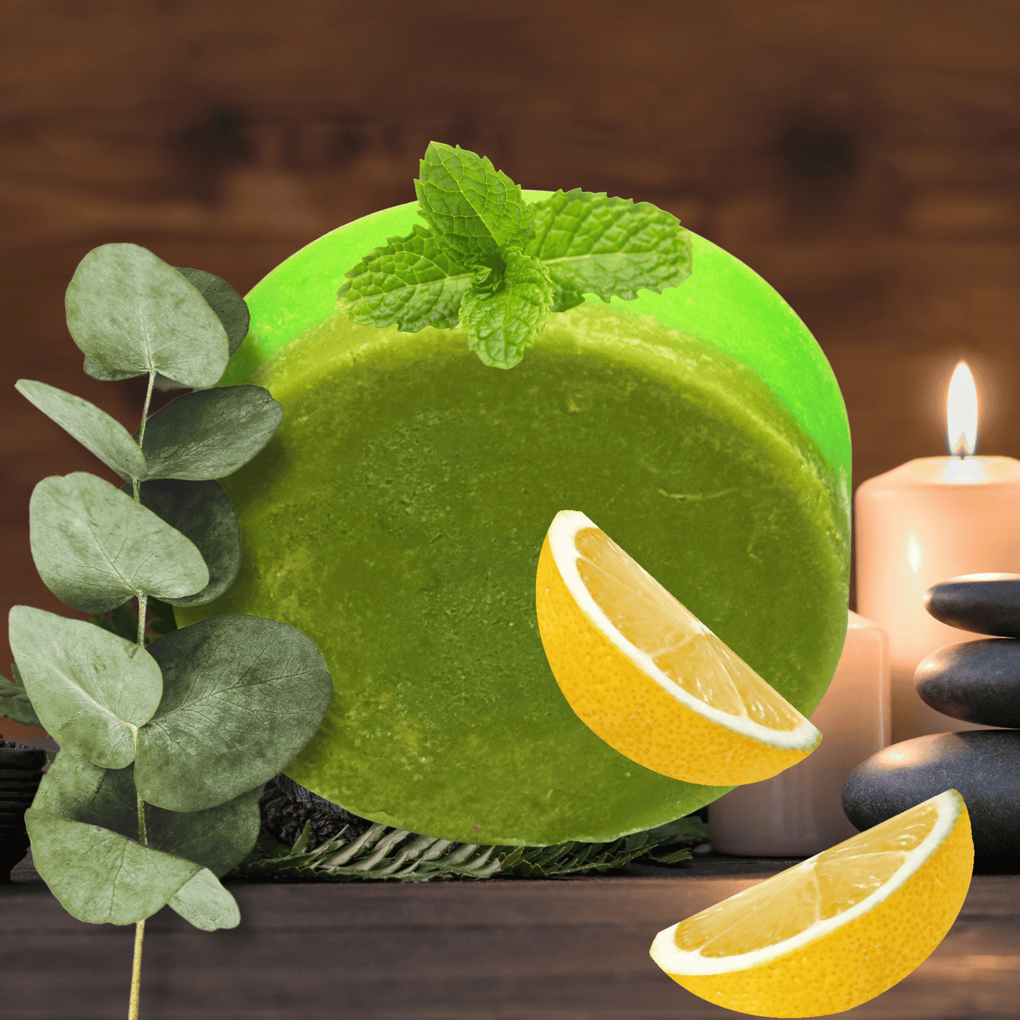 Spa Day Handmade Natural Bar Soap Hydrating Coconut & Olive Oil Soap Lemon Eucalyptus