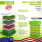 ZESTIGREENS Tiered Sprouting Kit with Drain Spout – Stackable Seed Sprouter Trays for Growing Fresh Sprouts at Home – BPA-Free, Easy Rinse & Drain System