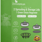 Sprouting Lids & Green Onion Regrower for Wide Mouth Mason Jars. Sprouts Growing Kit for Bean Sprouts, Broccoli Organic Sprouts