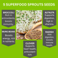 Organic 5 Variety Pack of Fresh Sprouting Seeds