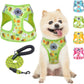 Step-In Dog Harness & Leash Set in Various Patterns – Reflective No Pull (XS- XL)