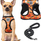 Step-In Dog Harness & Leash Set in Various Patterns – Reflective No Pull (XS- XL)