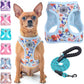 Step-In Dog Harness & Leash Set in Various Patterns – Reflective No Pull (XS- XL)