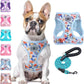 Step-In Dog Harness & Leash Set in Various Patterns – Reflective No Pull (XS- XL)