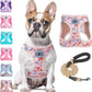 Step-In Dog Harness & Leash Set in Various Patterns – Reflective No Pull (XS- XL)