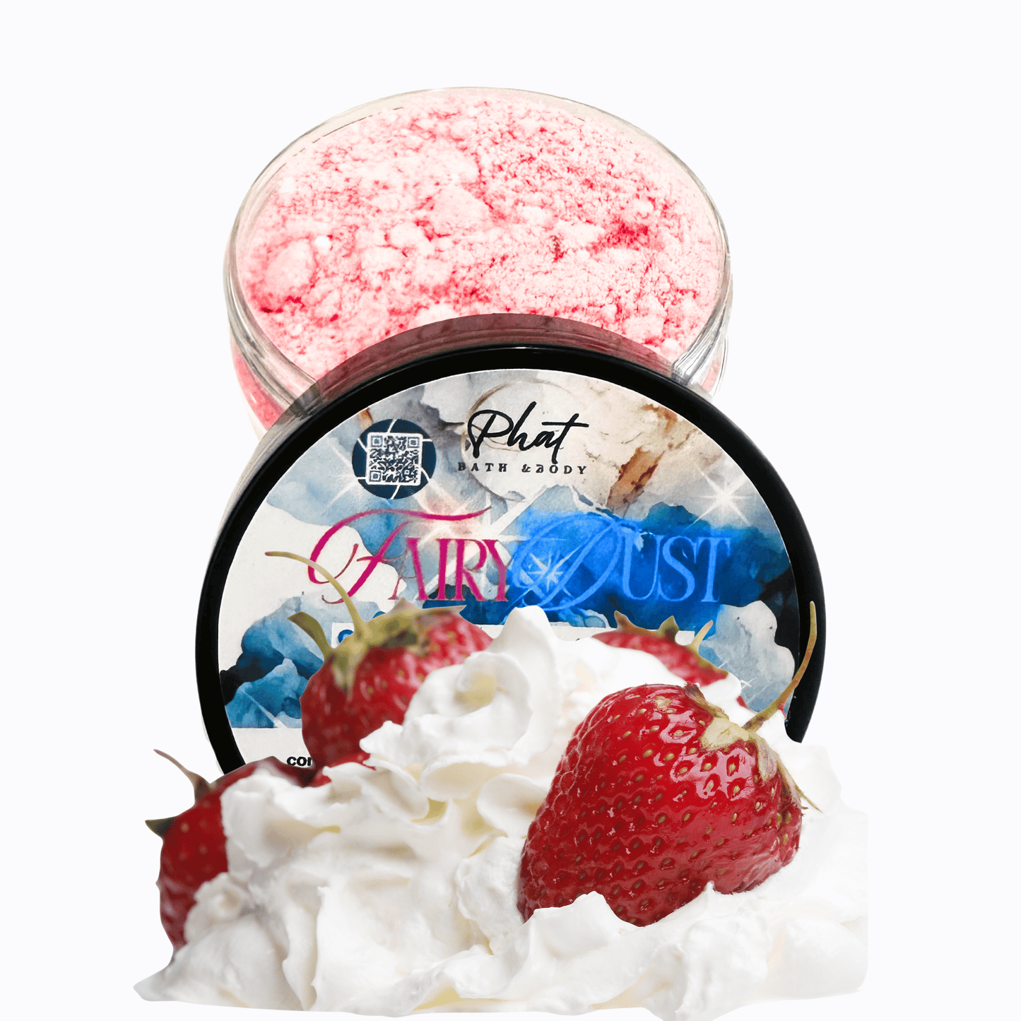 Strawberries & Cream Fairy Dust Bath Bomb Powder | 3.5 oz