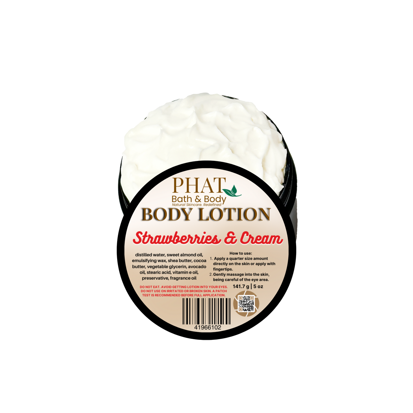 Strawberries & Cream Moisturizing Body Lotion with Shea & Cocoa Butter | 5 oz