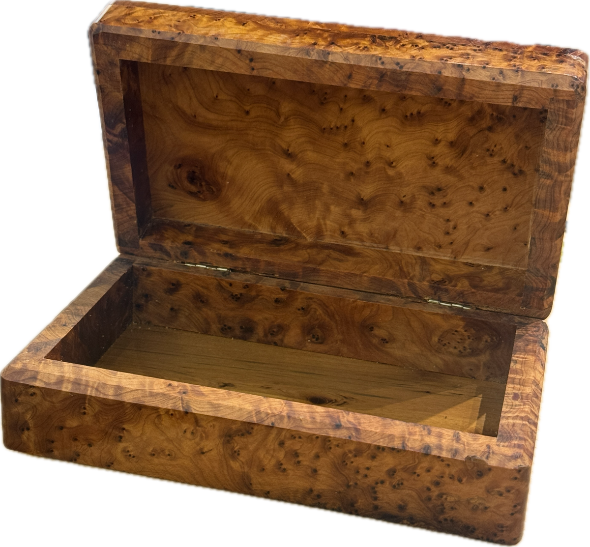 Joyero/Cofre de recuerdos para hombre de madera de tuya