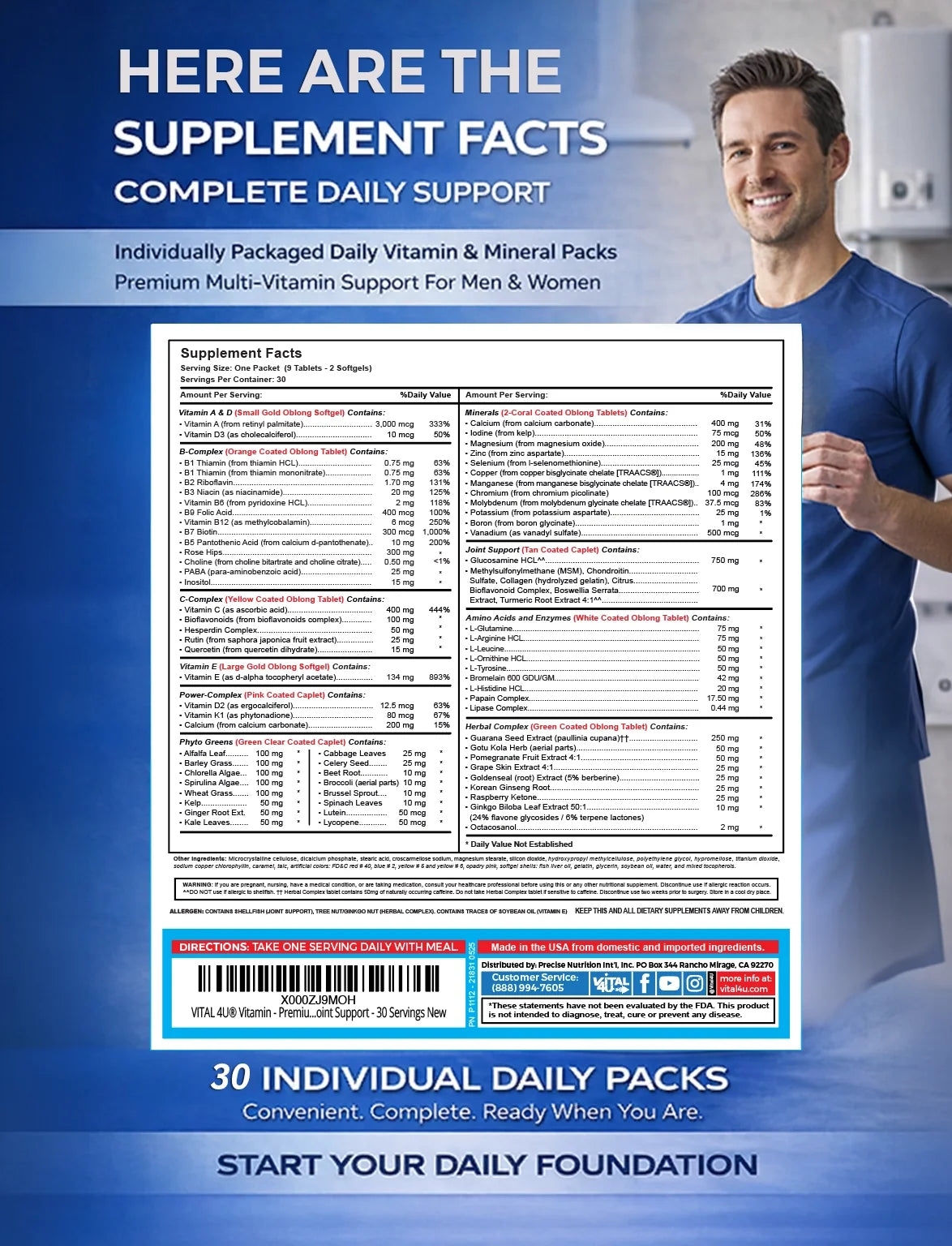Vital 4U Premium Multivitamínico de 30 días