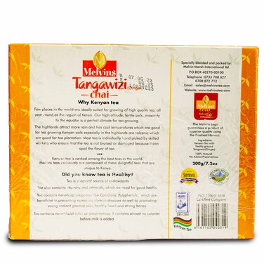 Melvins Tangawizi (Ginger) Chai - 100 Tea Bags, Pure Kenyan  Ginger Tea