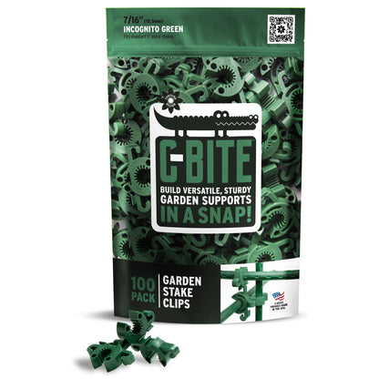 C-BITE Garden Stake Clips - Plant Support Connectors
